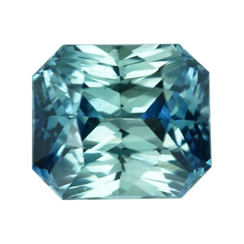 1.65	ct Teal Sapphire Radiant Cut Natural Heated