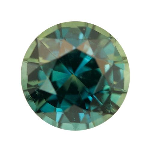 1.59 ct Teal Blue Round Cut Heated Madagascar Sapphire