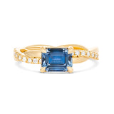 East West Sapphire Engagement Ring