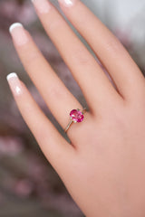 2.03 ct Vivid Pink Oval Mozambique Sapphire Unheated Gem GIA