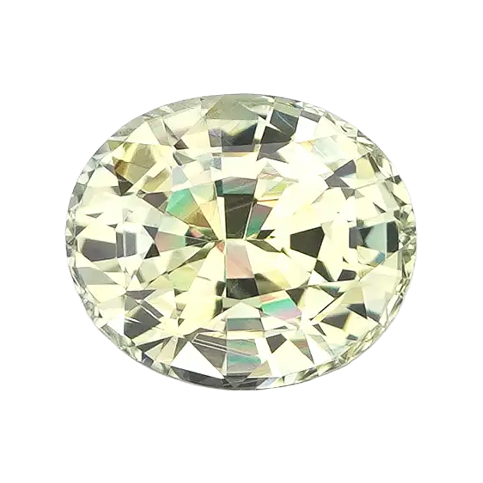 1.55 ct Wattle Green Oval Cut Unheated Sapphire