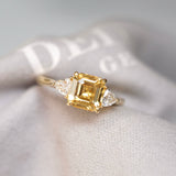 Yellow Sapphire Diamond Trilogy Ring