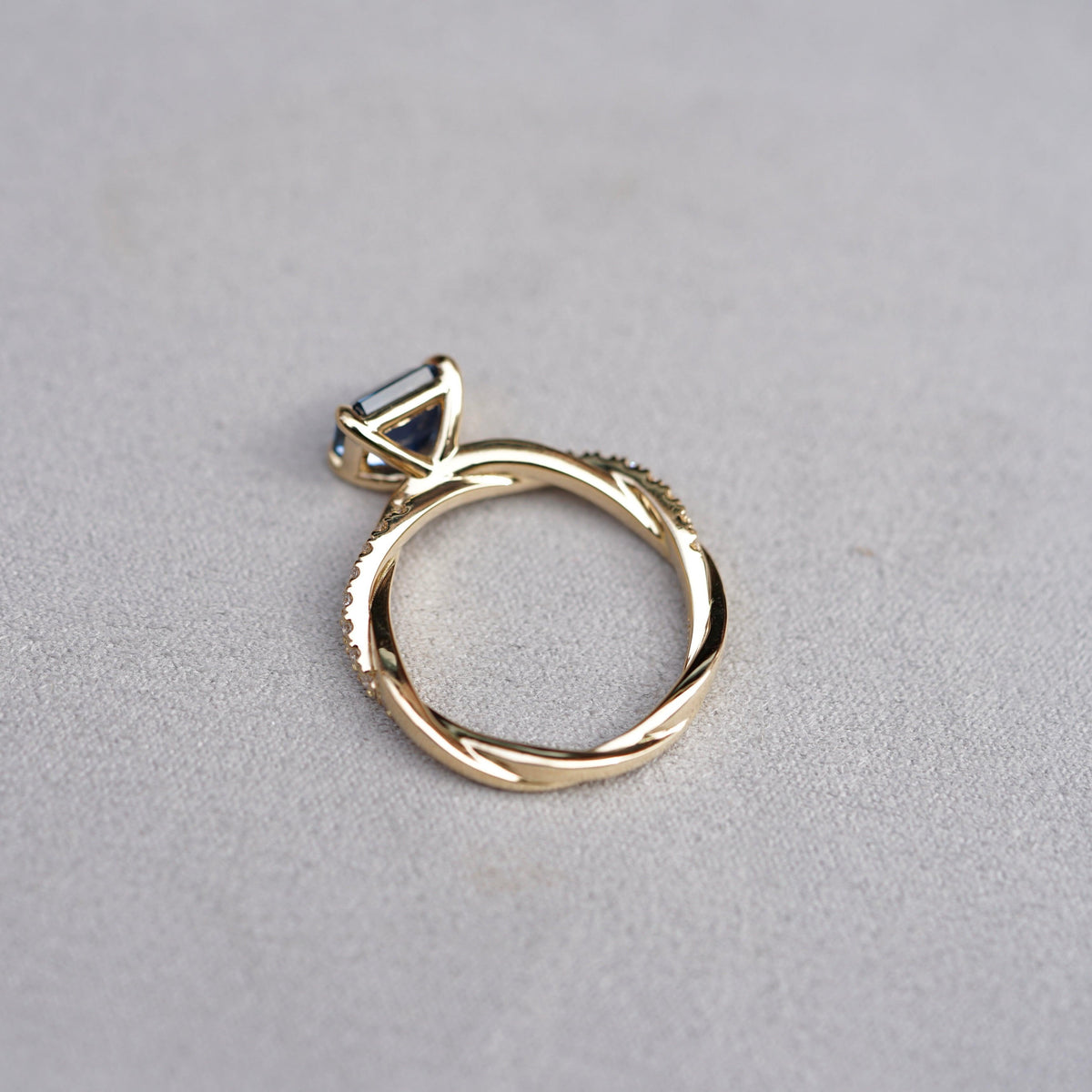 East West Sapphire Engagement Ring