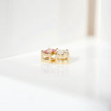 Toi-et-Moi Padparadscha Sapphire and Diamond Pendant