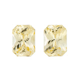 Yellow Radiant Cut Pair Ceylon Sapphire Unheated Gemstones