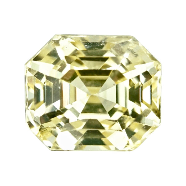 3.61 ct Yellow Sapphire Emerald Cut Unheated GIA Certified