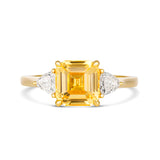 Yellow Sapphire Diamond Trilogy Ring