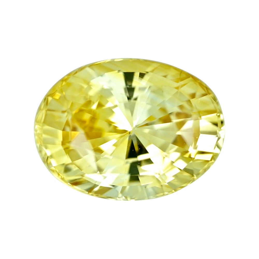 ct Vivid Yellow Sapphire Oval Natural Heated Gemstone
