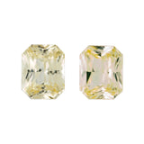 Yellow Radiant Cut Pair Ceylon Sapphire Unheated Gems