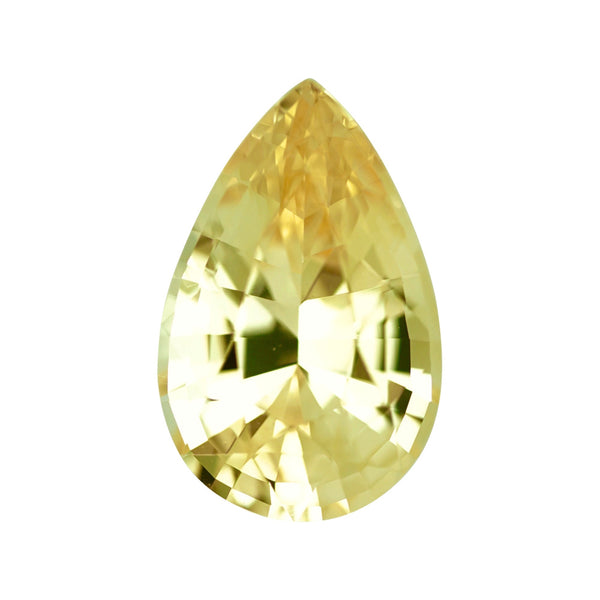 1.56	ct Yellow Sapphire Pear Natural Unheated