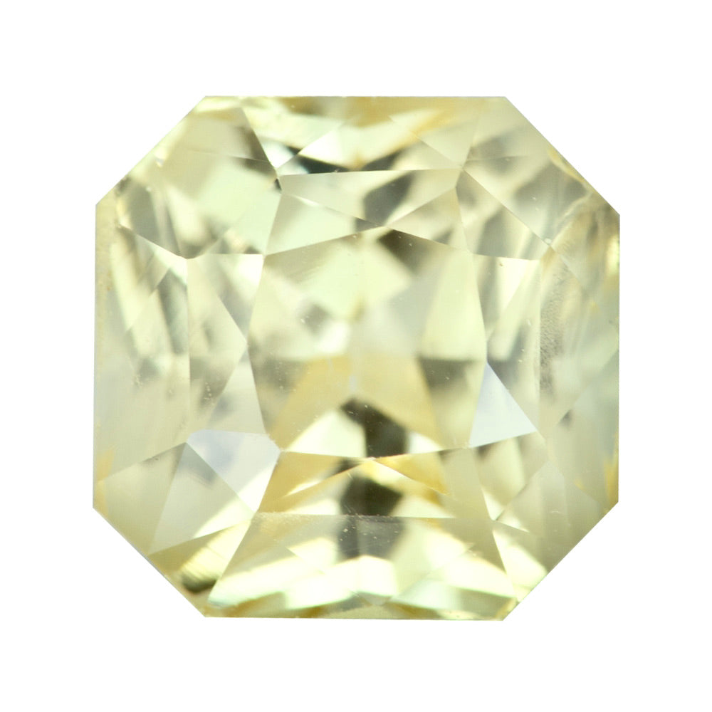2.04 ct Yellow Sapphire Square Cut Natural Unheated Gemstones