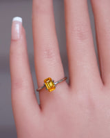heated 1.60 carat Yellow Emerald Sapphire Gem
