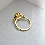 Yellow Sapphire Diamond Trilogy Ring