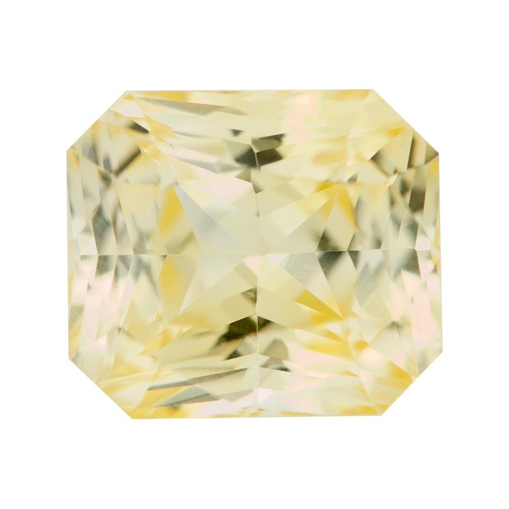 Yellow Radiant Cut Ceylon Sapphire Unheated Gemstone