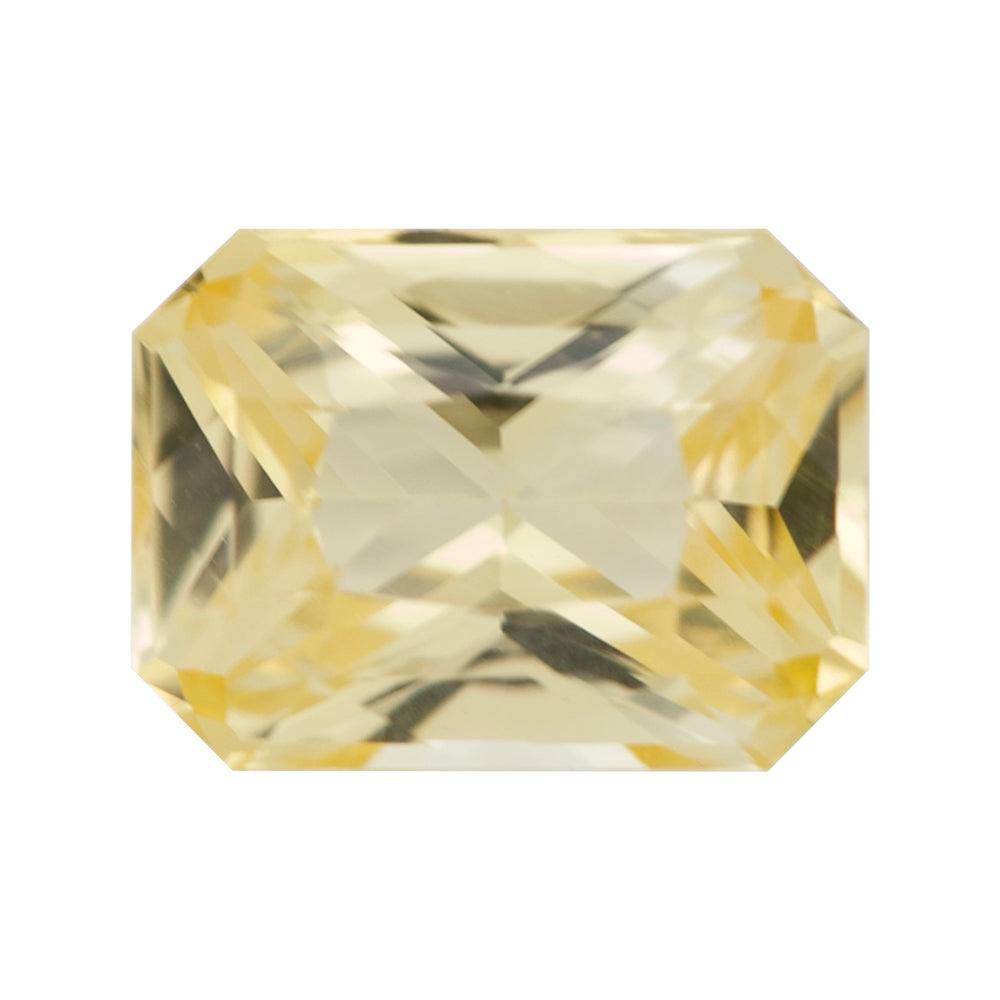 Yellow Radiant Cut Ceylon Sapphire Unheated Gem