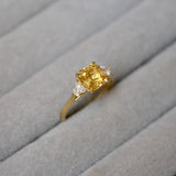 Yellow Sapphire Diamond Trilogy Ring