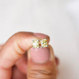 Yellow Sapphire White Gold Stud Earrings