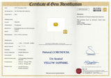 1.59 ct Vivid Yellow Sapphire Emerald Cut Natural Unheated