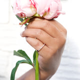 Marquise Diamond Milgrain Rose Gold Band