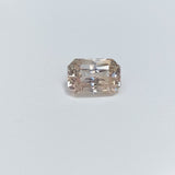 5.03 ct Champagne Peach Sapphire Radiant Cut Unheated Ceylon