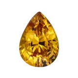 1.18 ct Honey Yellow Pear Natural Sapphire Unheated Certified