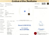 2.13 ct Radiant Cut Blue Sapphire Certified Unheated