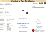 1.73 ct Oval Blue Sapphire Certified Unheated