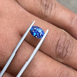 1.56 ct Oval Vivid Deep Blue Ceylon Sapphire Unheated