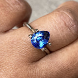2.49 ct Pear Blue Sapphire Certified Heated