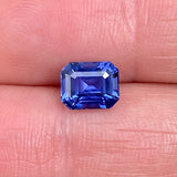 2.09 ct Blue Sapphire Emerald Cut Unheated Ceylon