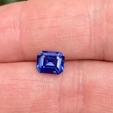 2.09 ct Blue Sapphire Emerald Cut Unheated Ceylon