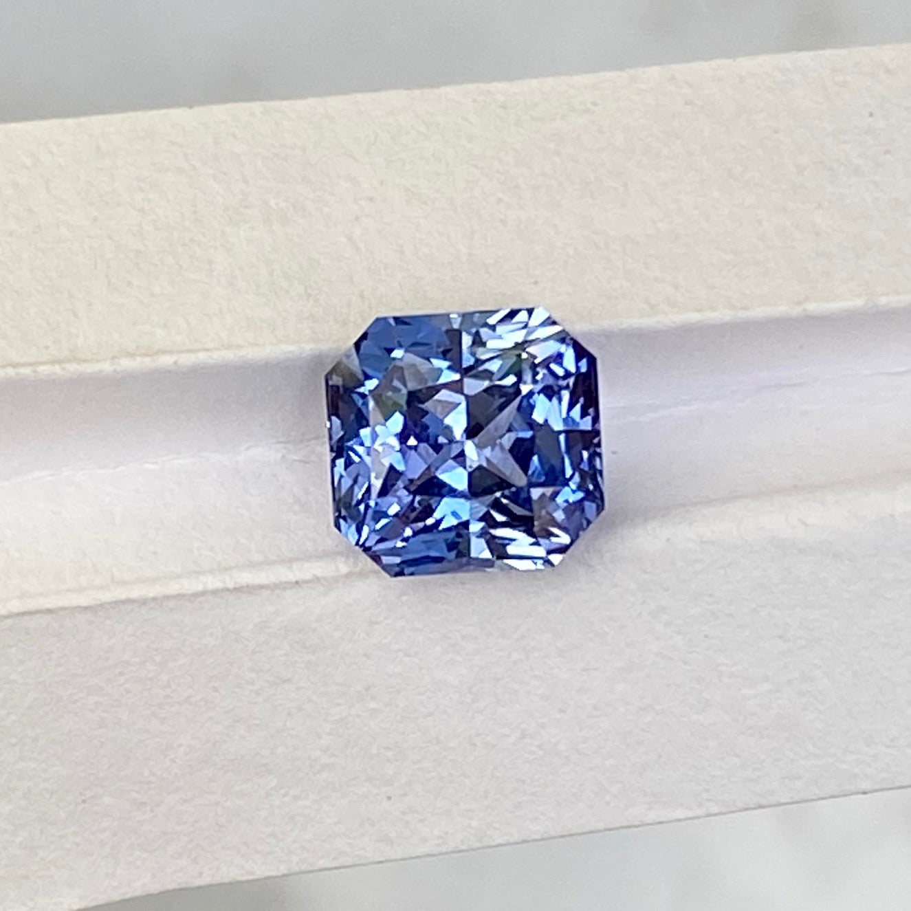 1.59 ct Blue Sapphire Radiant Cut Unheated Ceylon
