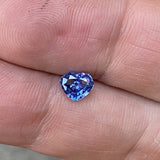 0.94 ct Heart Sapphire Violet Blue Natural Certified Unheated