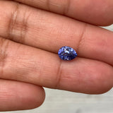 1.54 ct Bluish Violet Sapphire Pear Cut Unheated Ceylon