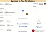 1.59 ct Cornflower Blue Sapphire Radiant Cut Natural Heated