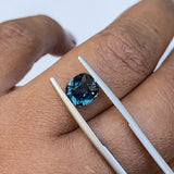 2.19 ct Cushion Cut Bluish Green Sapphire Certified Unheated