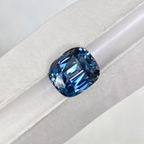 2.07 ct Teal Blue Sapphire Cushion Cut Unheated Madagascar