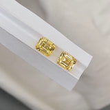 3.60 ctw Yellow Sapphire Pair Emerald Cut Unheated Ceylon