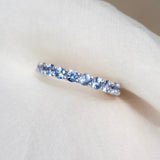 Lilac Sapphire Stacking Band Half Circle | Elegant & Stylish