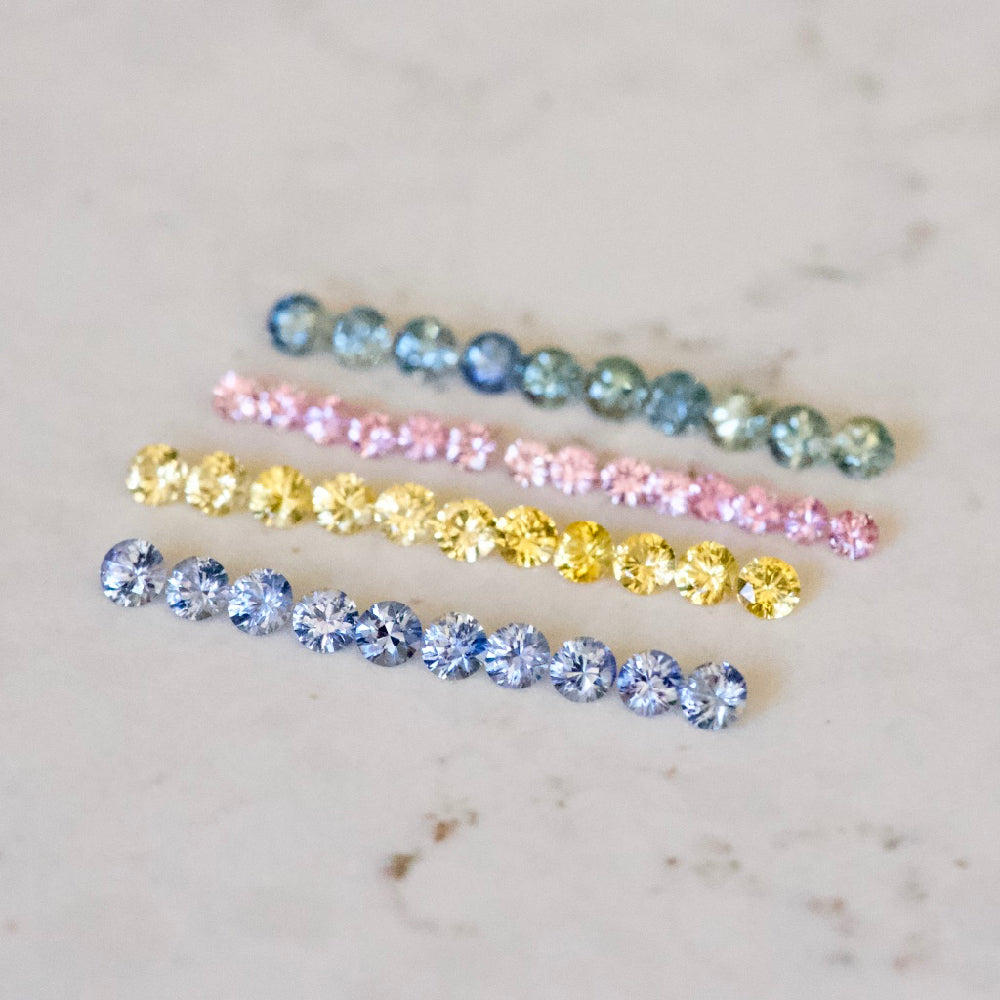 Lilac Sapphire Stacking Band Half Circle | Elegant & Stylish