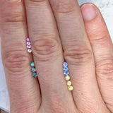 Lilac Sapphire Stacking Band Half Circle | Elegant & Stylish