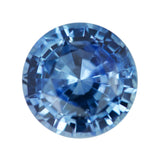 2.21 ct Medium Cornflower Blue Sapphire Round Unheated Ceylon