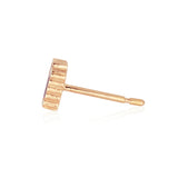 PETRA Pink Sapphire Twin Baguette Stud Earrings in 18k Rose Gold