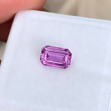 1.51 ct Pink Sapphire Emerald Cut Unheated