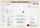 1.51 ct Pink Sapphire Emerald Cut Unheated