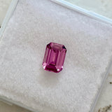 1.27 ct Emerald Cut Pink Sapphire Certified Unheated