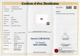 1.54 ct Vivid Pink Sapphire Oval Cut Natural Unheated