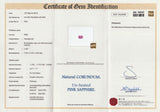 1.64 ct Emerald Cut Vivid Pink Sapphire Certified Unheated