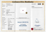 1.18 ct Peach Pink Sapphire Natural Ceylon Emerald Cut Certified Unheated