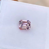 1.18 ct Peach Pink Sapphire Natural Ceylon Emerald Cut Certified Unheated